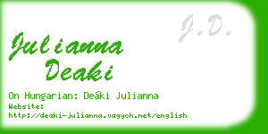 julianna deaki business card