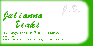 julianna deaki business card